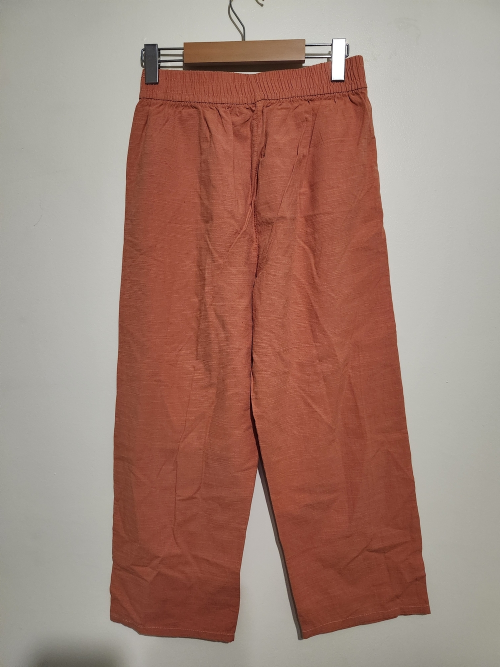 Men's Relaxed Linen Pants - Rust Orange